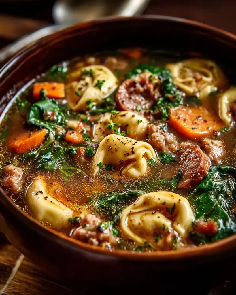Autumn Tortellini Soup with Sausage 7 codinofouad httpss.mj .runOWRqHyQJBck close up of a rustic Ita 6d18b2ad 3d45 4e40 858c f49023f1f8d6 3
