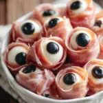 Creepy and Fun Salami Mozzarella Eyeballs for Halloween