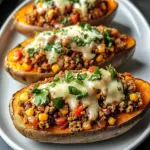 Ground Turkey Stuffed Sweet Potatoes