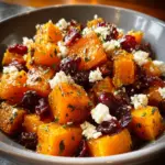 Roasted Butternut Squash with Cranberries and Feta Bliss for a Cozy Meal!