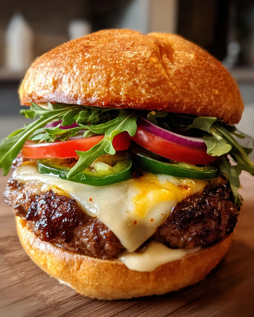 Spicy Jalapeño Pepper Jack Burger