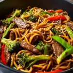 Sweet & Savory Beef Stir Fry with Tender Noodles