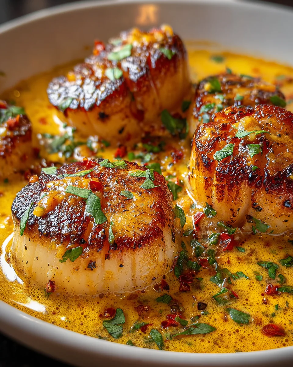 Seared Scallops Spicy Cajun Cream: A Flavorful Delight!
