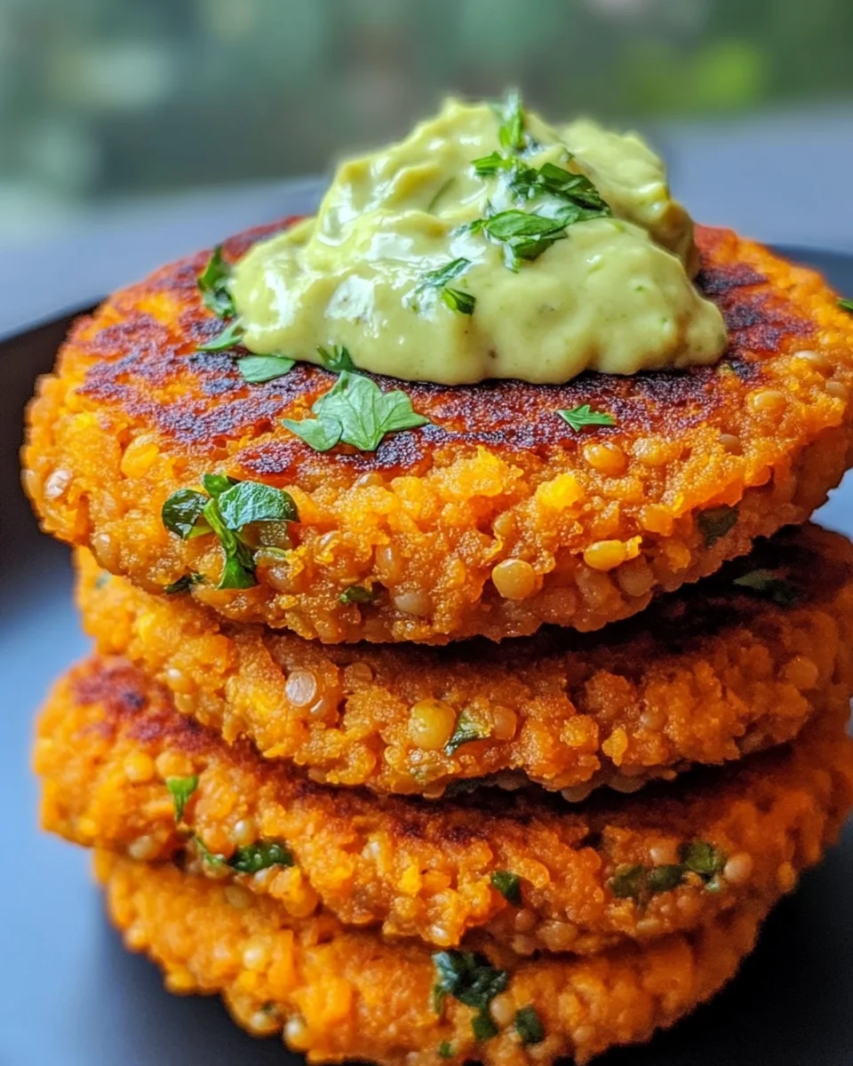 CRISPY SWEET POTATO & RED LENTIL PATTIES