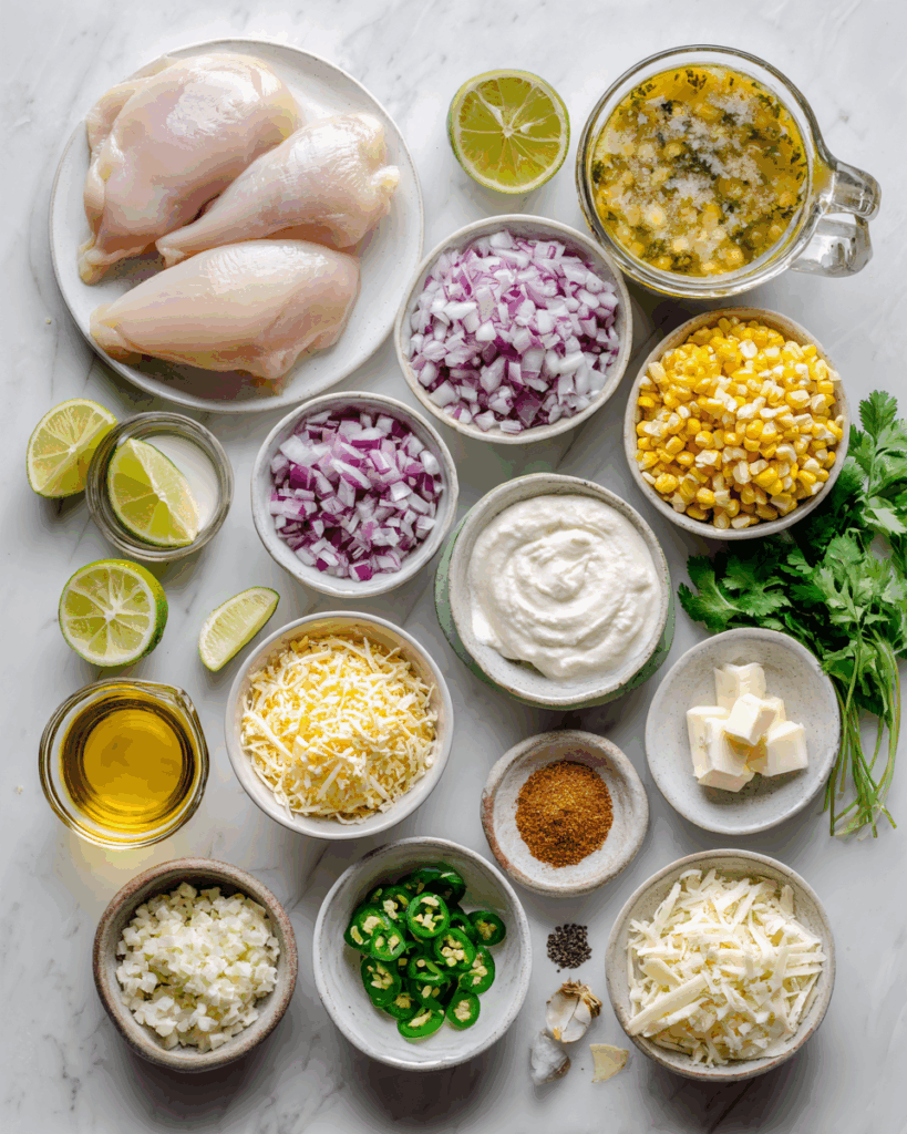 codinofouad flat lay of fresh Mexican street corn soup ingred aed5e579 71b4 46e7 8c8f c57784de606a 3