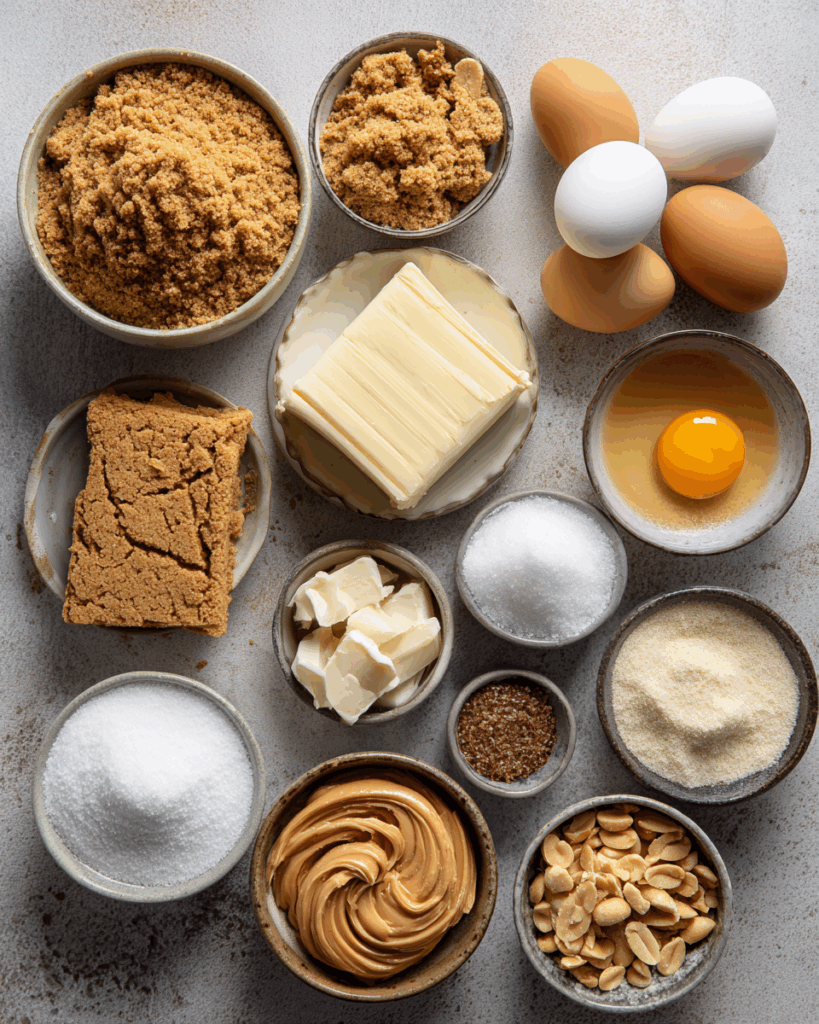 Peanut Butter Caramel Mini 6 codinofouad flat lay of fresh ingredients for 120 g graham cr af300a54 5497 453b 8bf1 8870c5fd7819 0