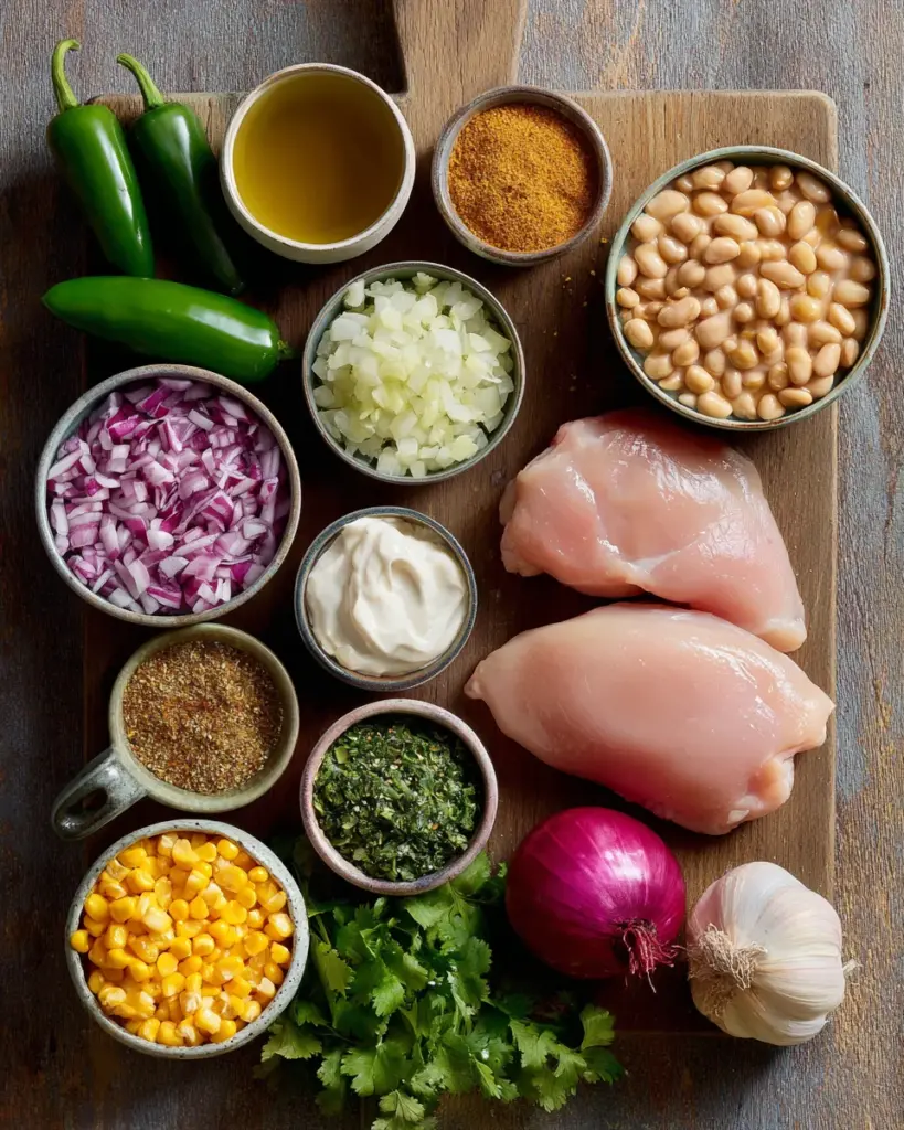 Ghostly White Chicken Chili 6 codinofouad flat lay of fresh ingredients for 1 pounds bonele 48c65a6d 49d7 475d bd33 1db3da27fa51 2