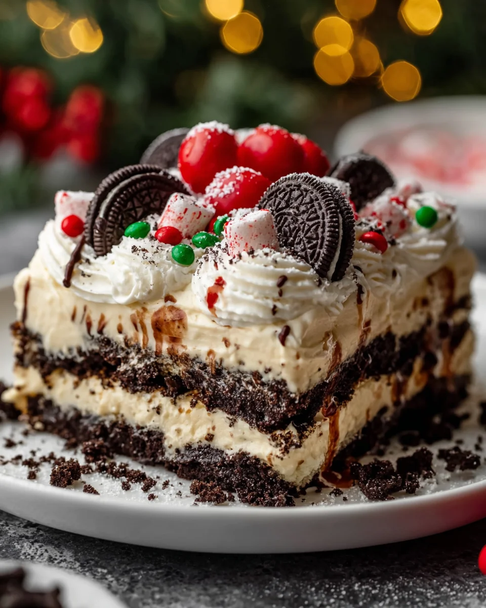 No-Bake Christmas Oreo Lasagna: A Festive Delight!