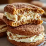 Eggnog Snickerdoodle Sandwich Cookies