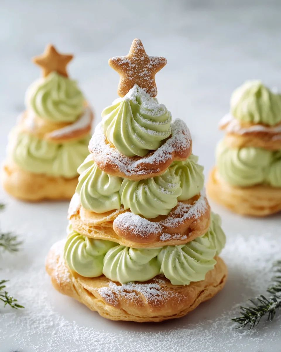 Christmas Tree Cream Puffs Recipe
