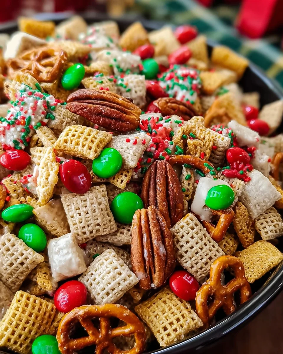 Christmas Chex mix is the ultimate festive treat!