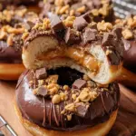 Chocolate Peanut Butter Cup Stuffed Donuts