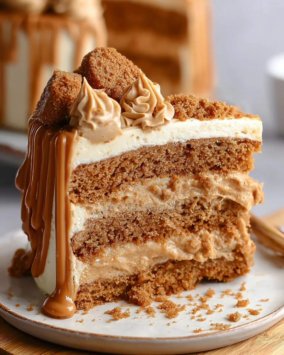 Moist Biscoff Cake Slice: Indulge in Irresistible Flavor!