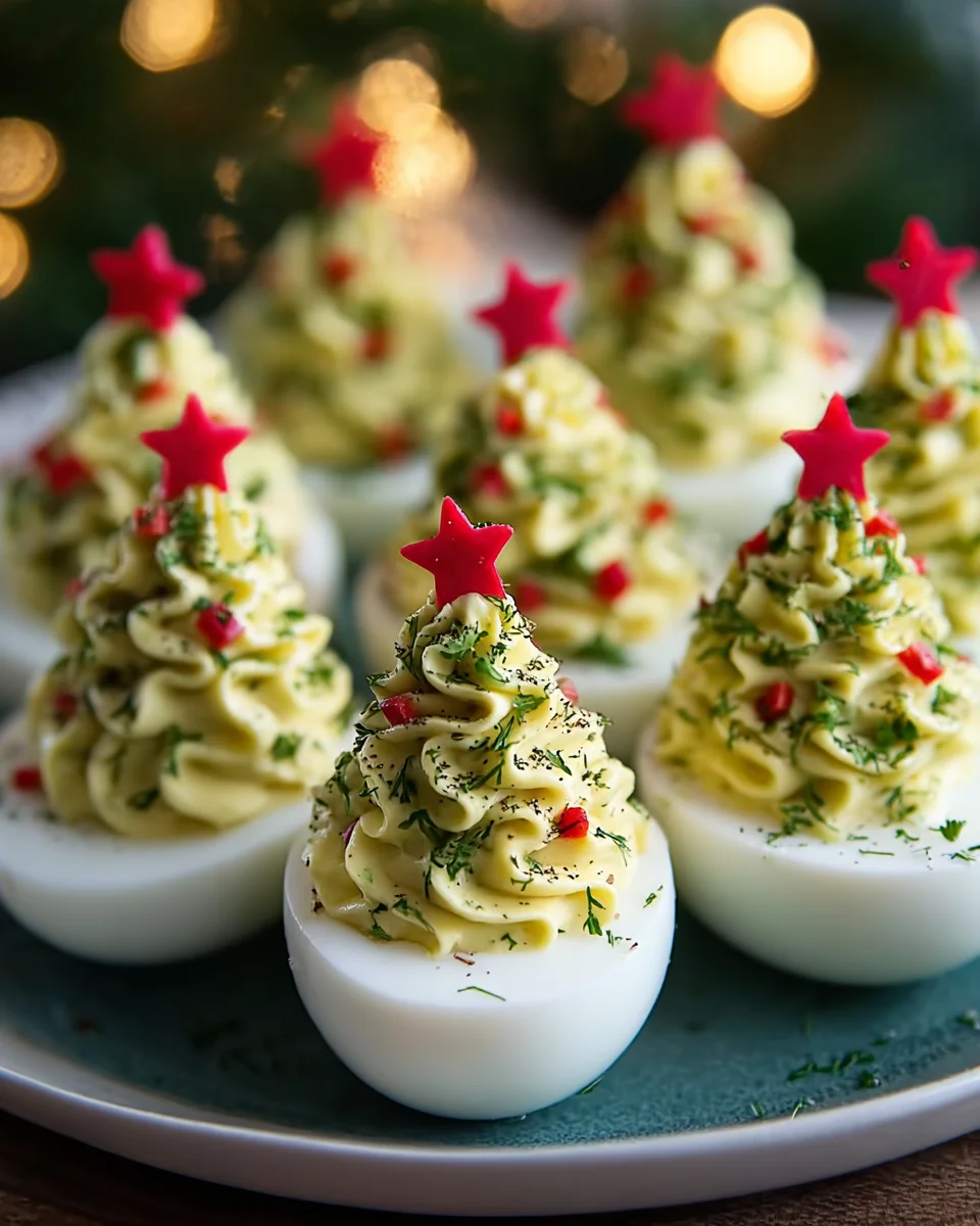 Deviled Egg Christmas Trees