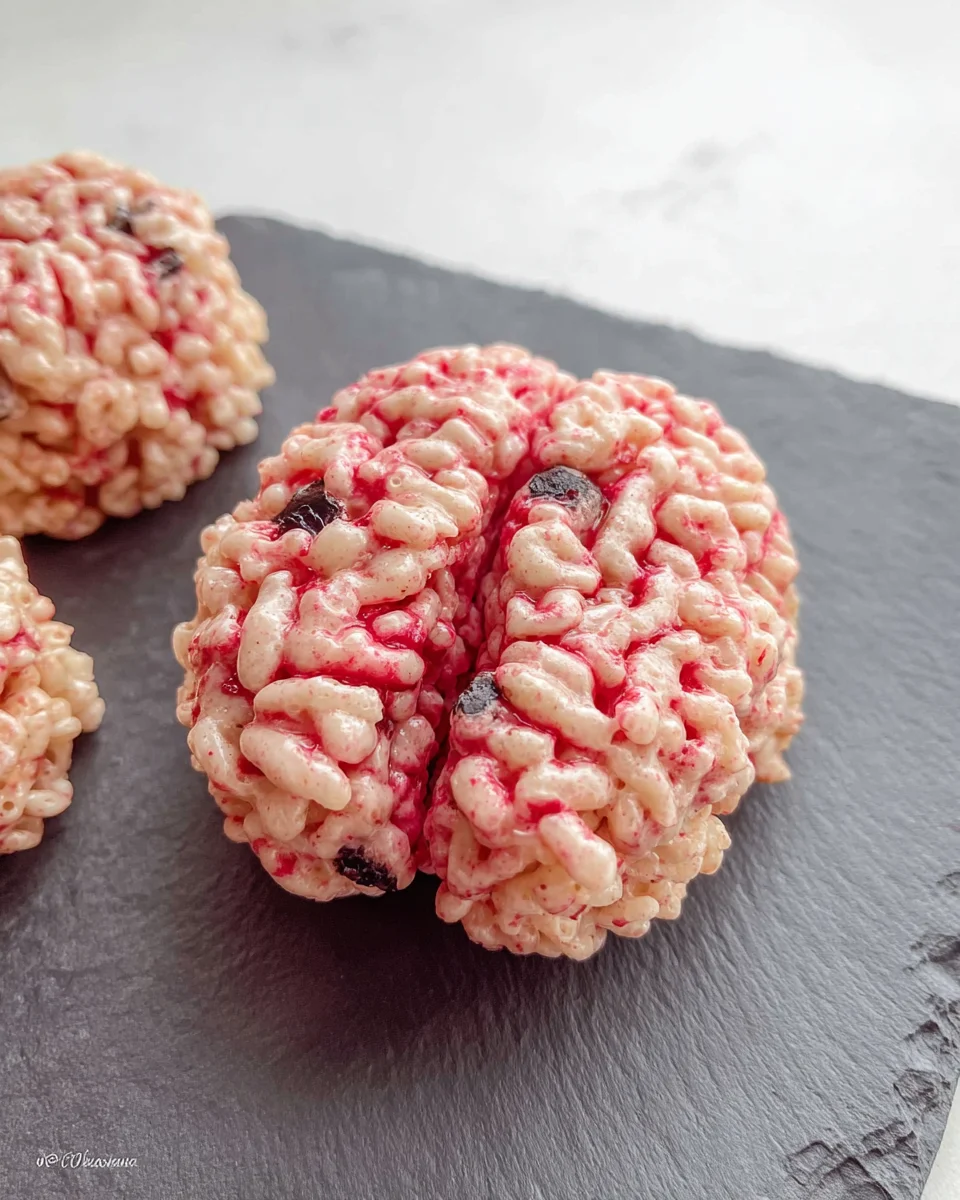 Creepy Halloween Rice Krispies Brains