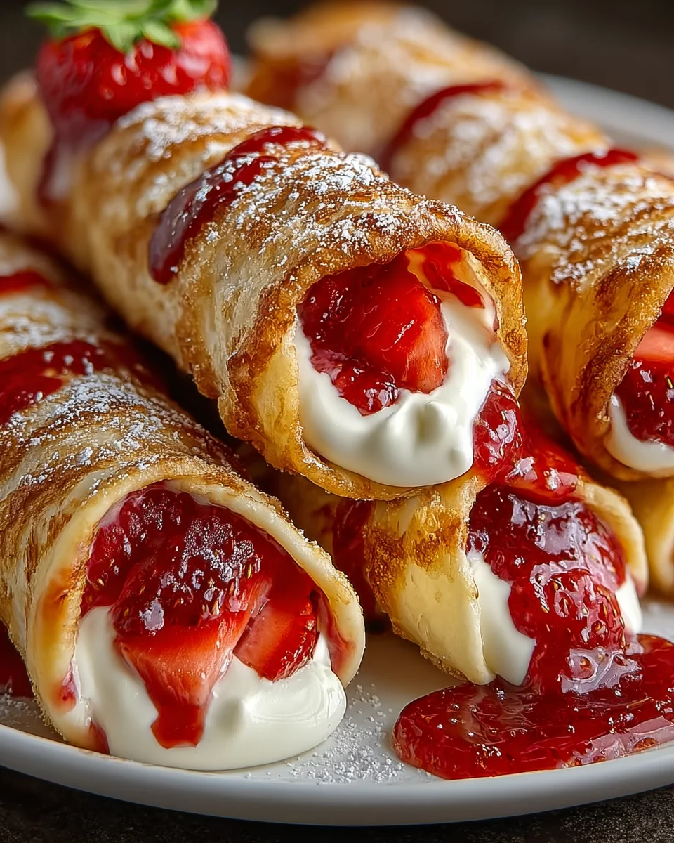 Strawberry Cheesecake Chimichangas