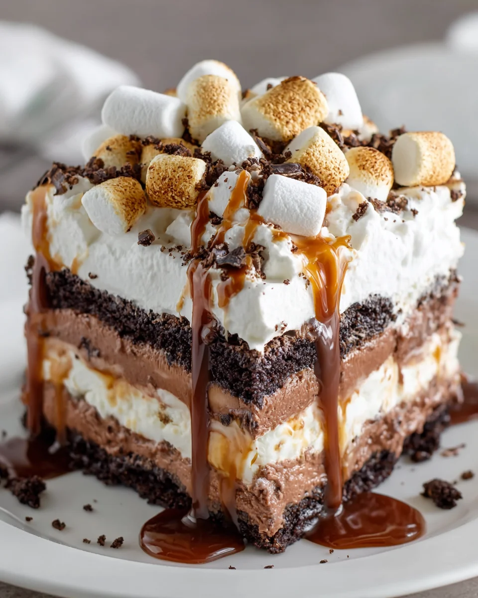 No Bake Hot Chocolate Lasagna