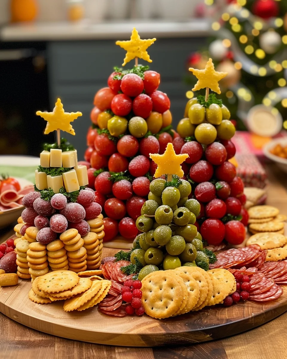 Christmas Tree Appetizer Trio