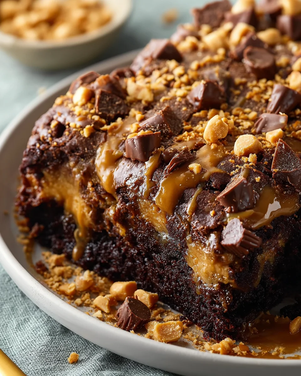 Chocolate Peanut Butter Dump Cake: Irresistibly Easy Recipe!