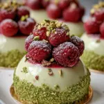 Pistachio & Raspberry Cheesecake Domes