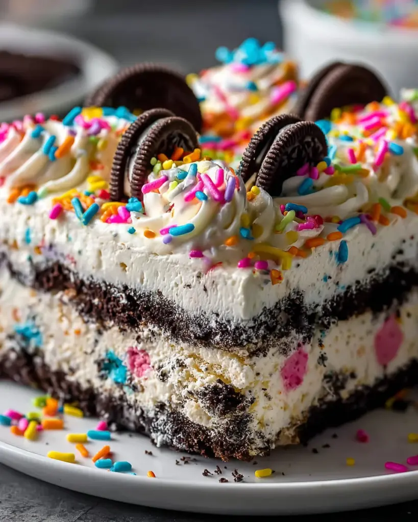 No-Bake Funfetti Oreo Icebox Cake 7 codinofouad httpss.mj .runjEHRXAy iZw realistic Close up amate 6b404129 34d3 4da8 b562 1fa15d8d3b10 0