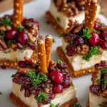 Candied Pecan Cranberry Brie Bites