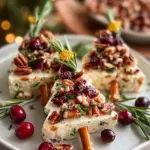 Creamy Cranberry Pecan Christmas Tree Appetizers