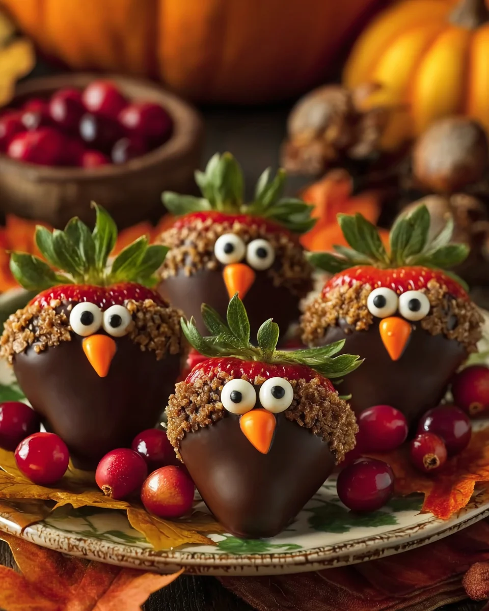 Chocolate Covered Strawberry Turkeys