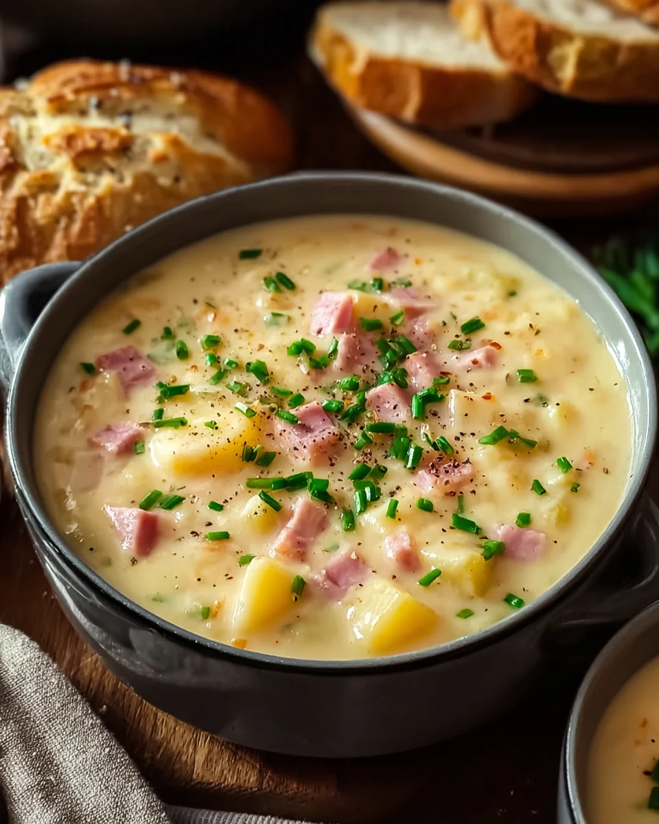 Creamy Cheesy Ham Chowder Recipe