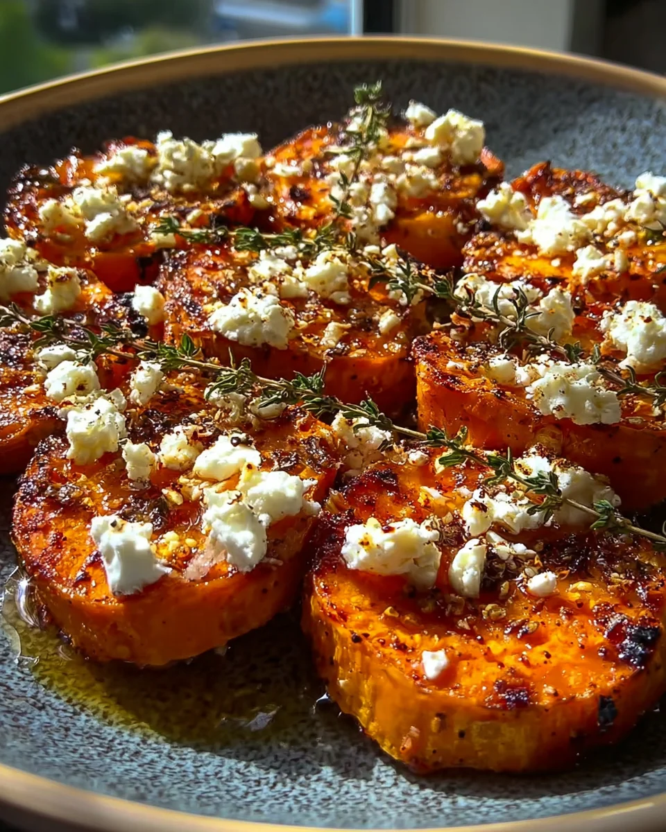 Honey Feta Sweet Potatoes