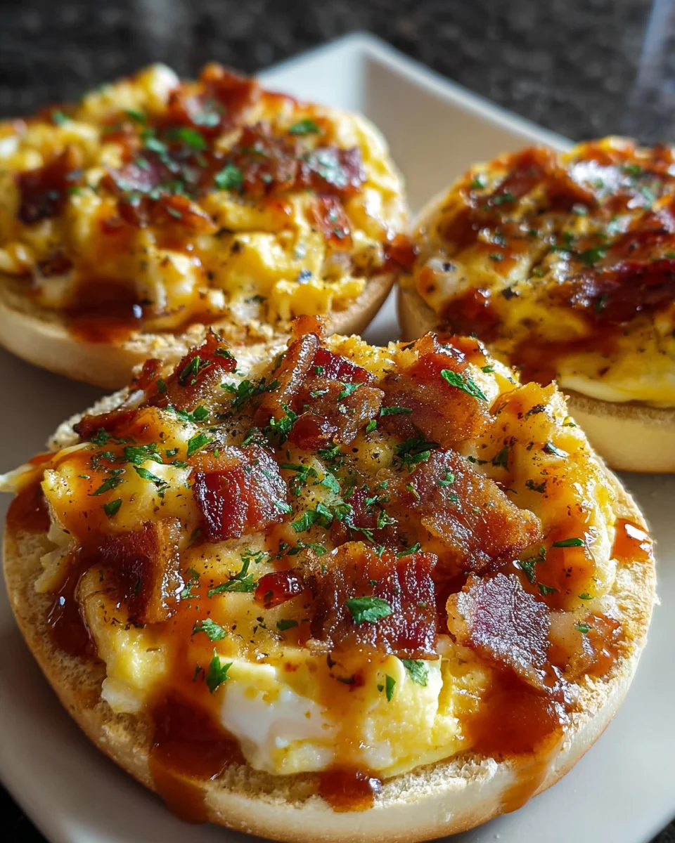 English Muffin Breakfast Pizzas