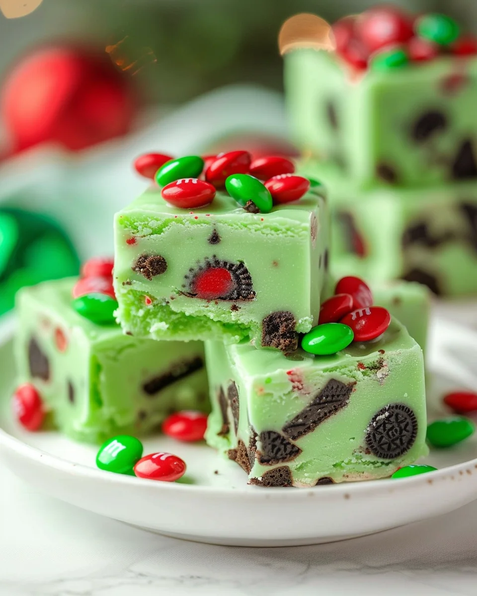 Christmas Mint Oreo Fudge