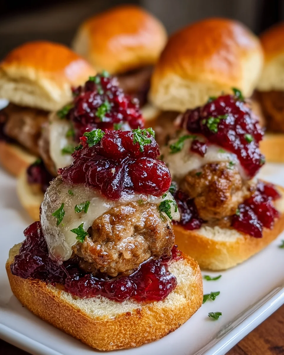Cranberry Sauce Meatball Sliders