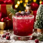 Frosted mistletoe margarita