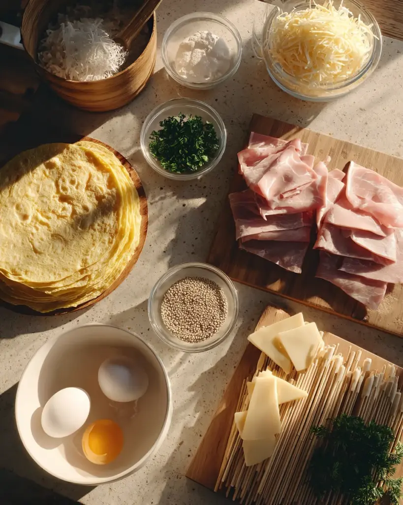 Stacked Puff Pastry Christmas Trees with Ham & Cheese 8 1 5