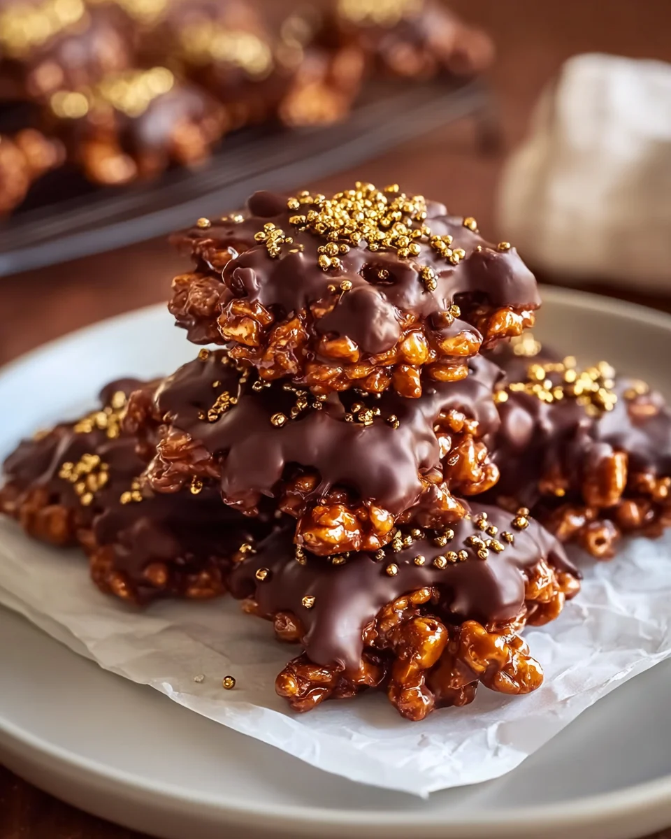 Chocolate-Dipped Caramel Star Crunch Cookies