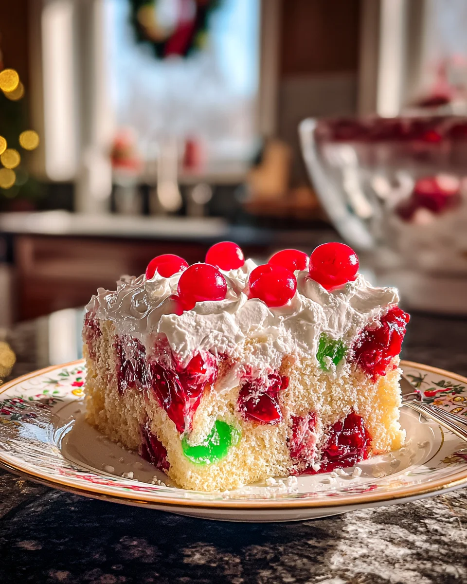 Christmas Cranberry Poke Cake