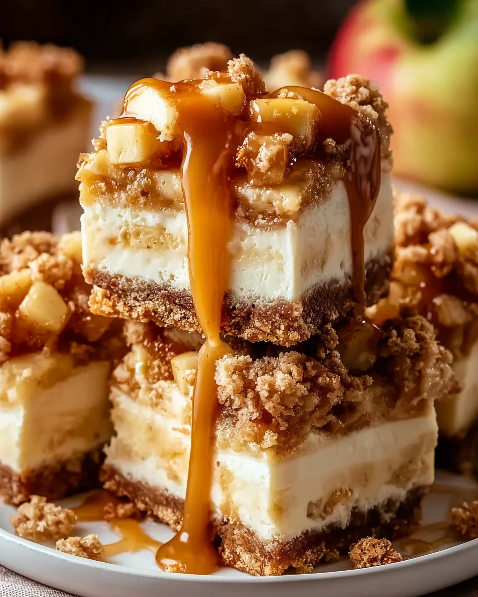 Caramel Apple Cheesecake Bars