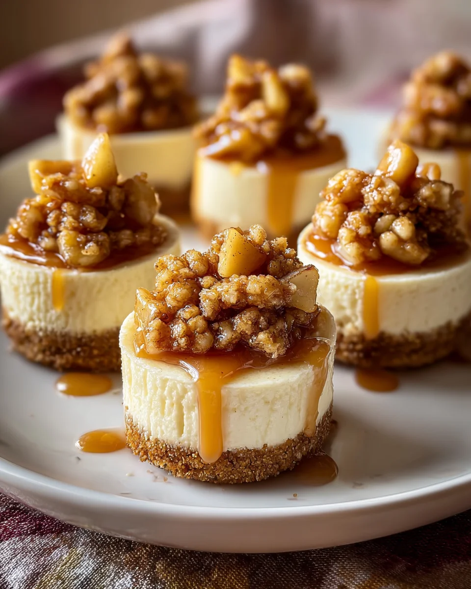 Apple Crisp Mini Cheesecakes