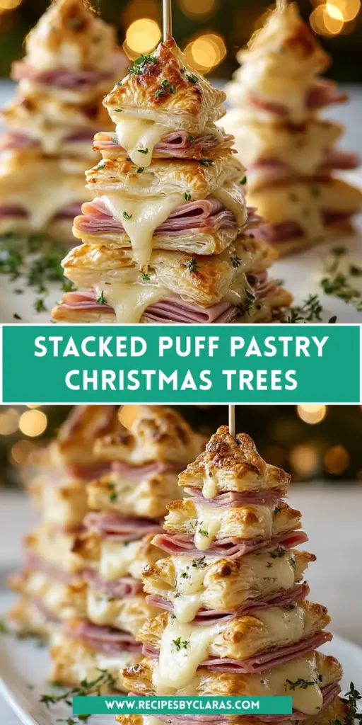 Stacked Puff Pastry Christmas Trees with Ham & Cheese 10 Watermelon Pineapple Salad 30