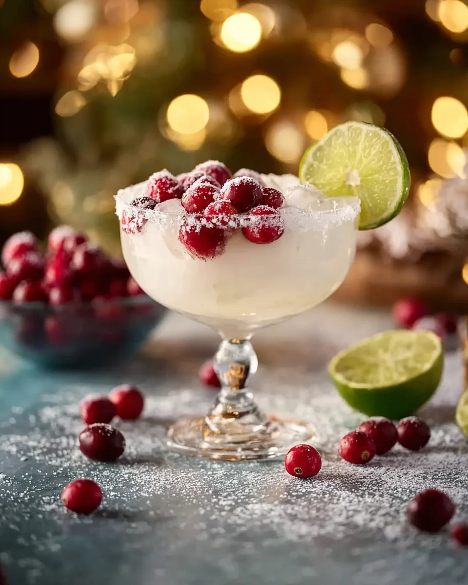 White Christmas Cranberry Margarita