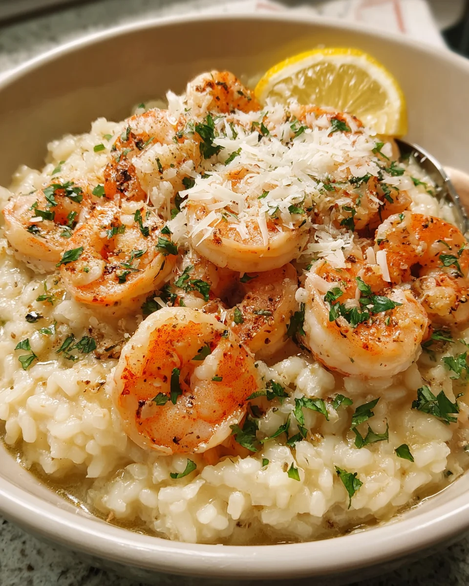 Lemon Garlic Shrimp Risotto