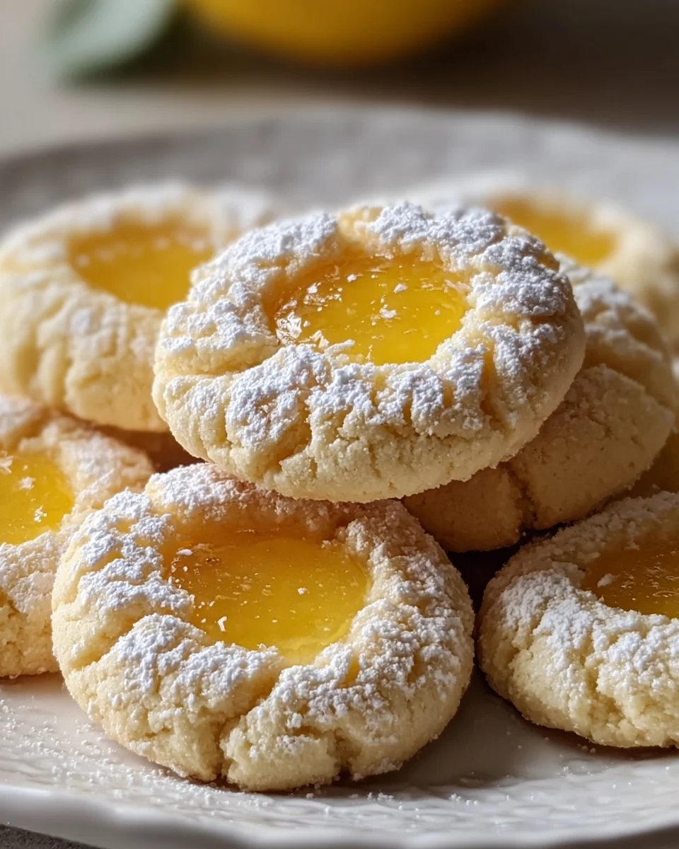 Bakery-Style Lemon Meltaway Thumbprint Cookies