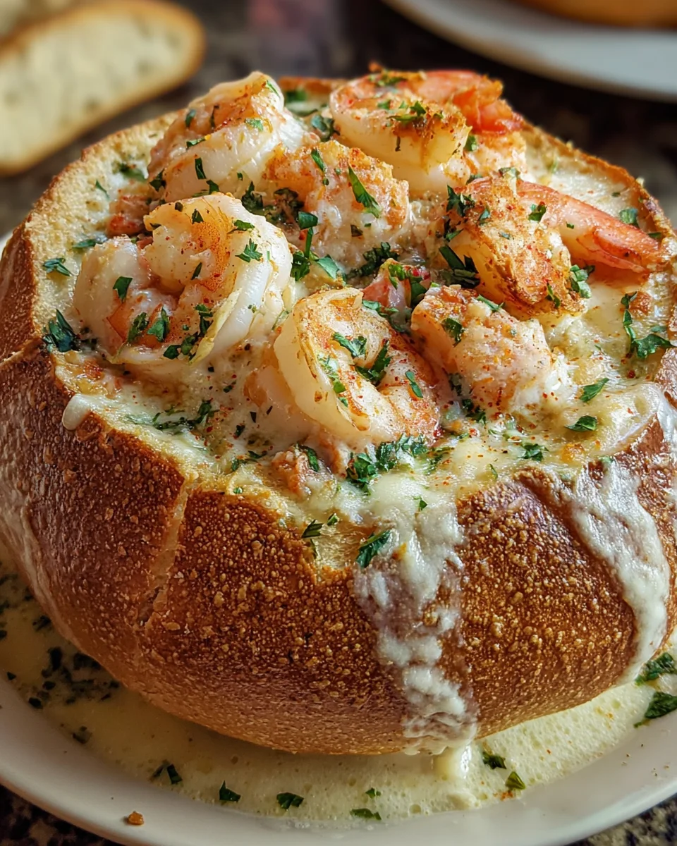 Stuffed Seafood Bread Bowl: Delight with Every Bite!
