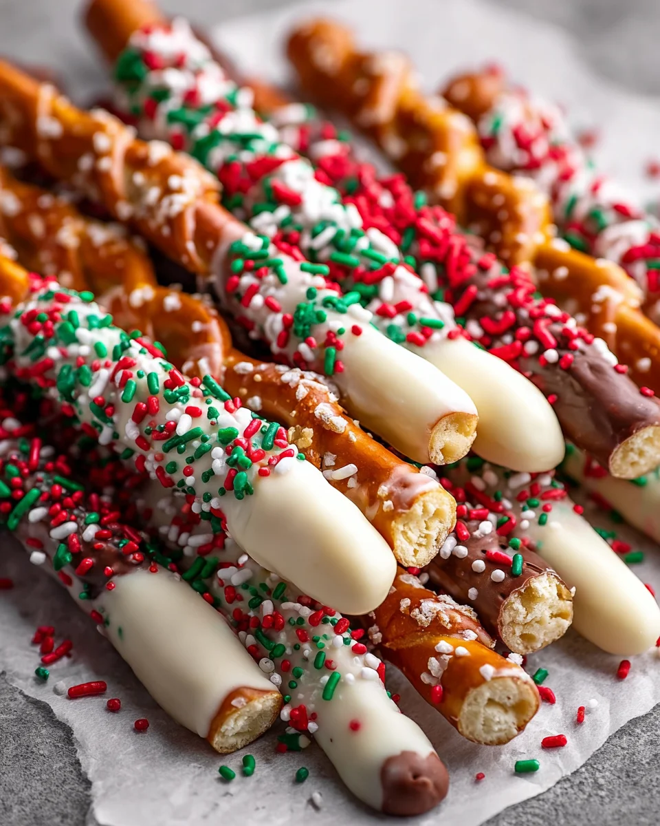 Christmas Pretzel Rods