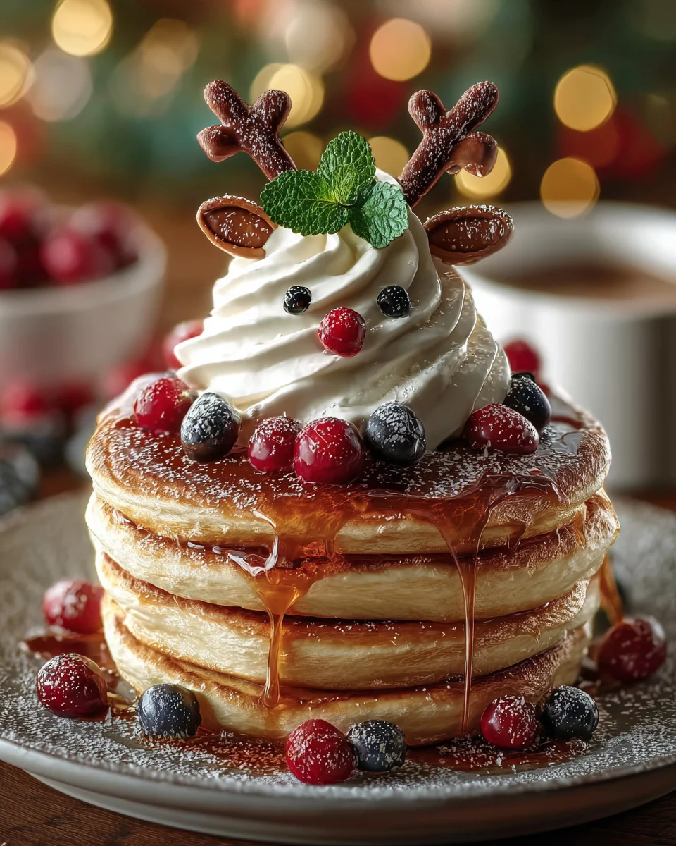 Reindeer Pancake Breakfast Stacks for a Magical Morning