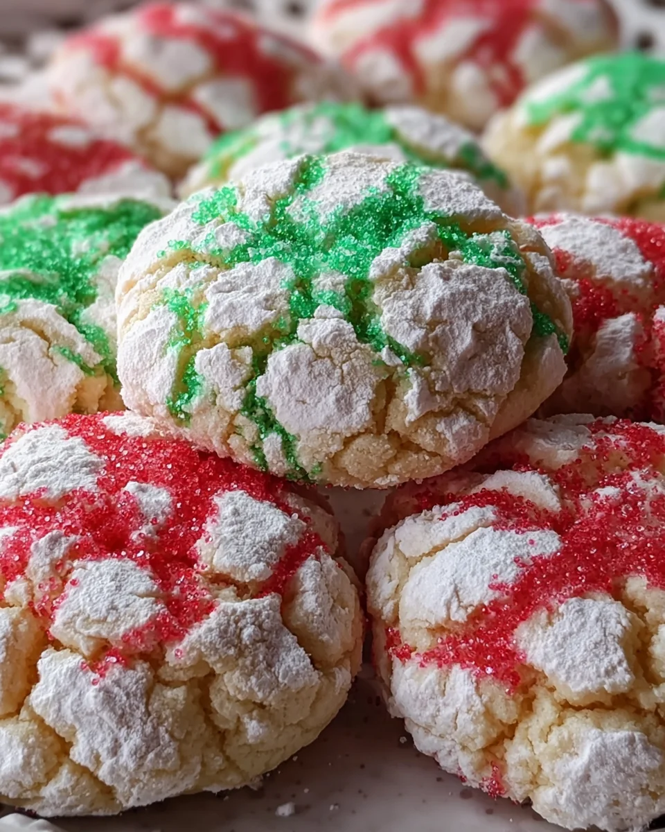 Cool Whip Christmas Crinkle Cookies