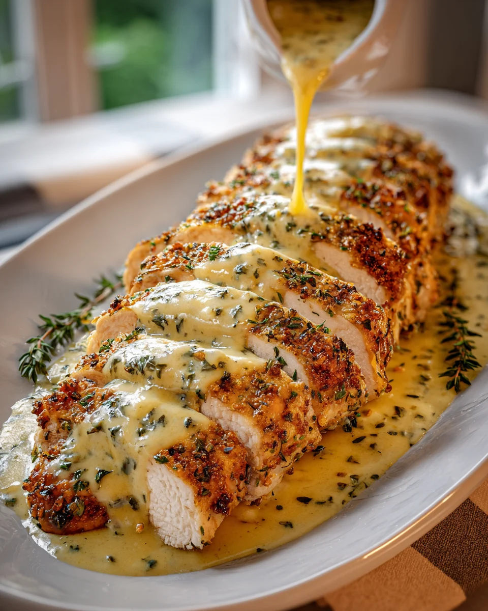 Baked Caesar Chicken with Creamy Parmesan Sauce made easy!