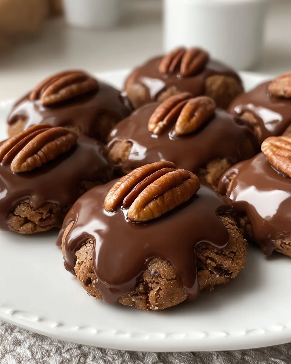 No-Bake Turtle Pecan Clusters