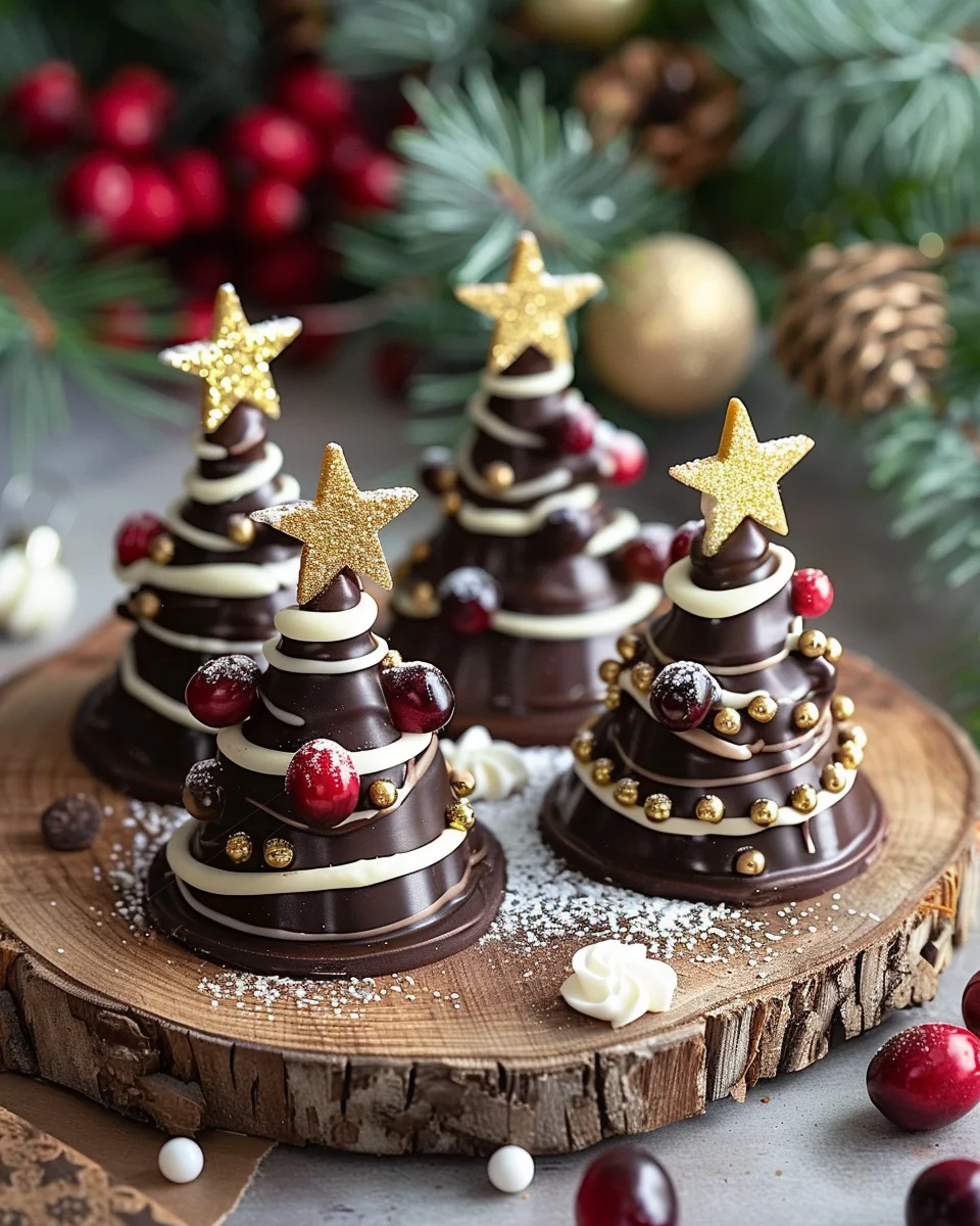 Christmas Chocolate Tree Cookies are a festive delight!